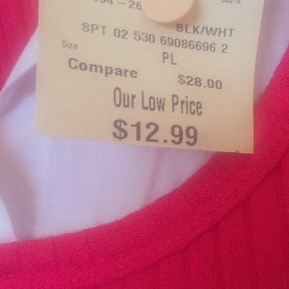 NWT - Pink and white layered look collared top - Picture 3 of 5